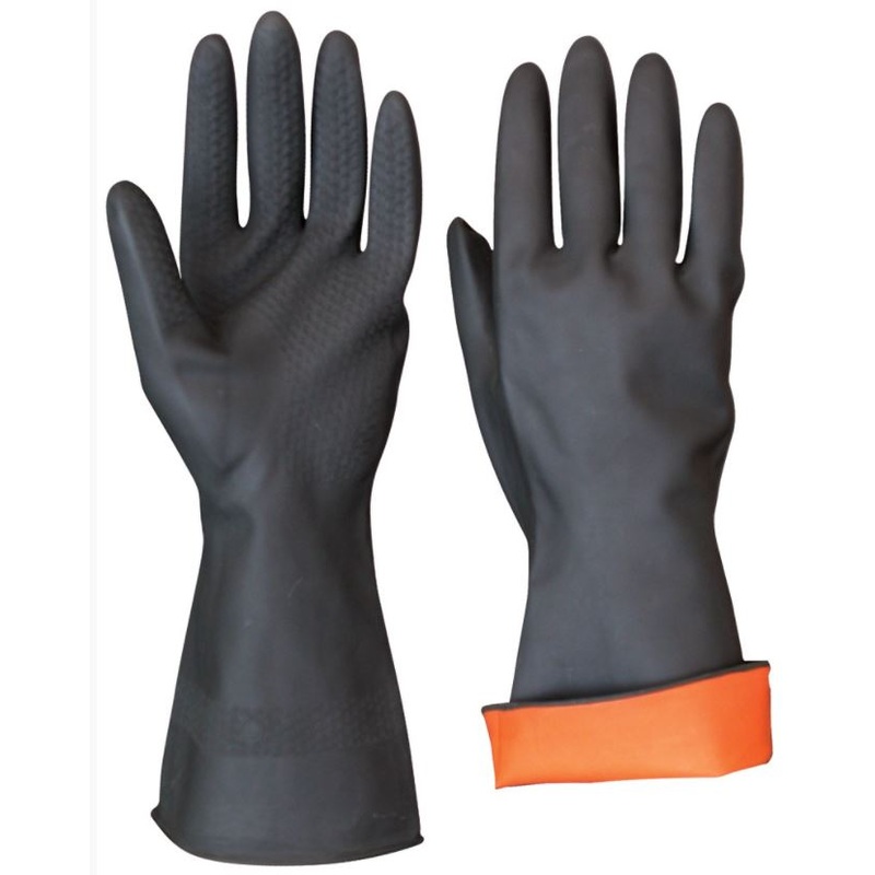 Black Rubber Glove (Liang Li) | Model: GLOVE-RB-B