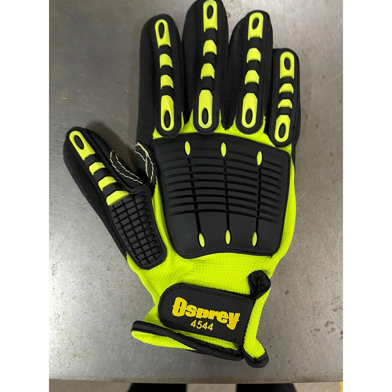 Osprey/Vistar Premium Green Coat Leather Mechanix Safety Glove 4544 Impact Glove | Model: GLOVE-IG-4544