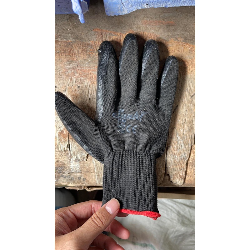 Sanki Black Rubber Glove | Model: GLOVE-RB-S10