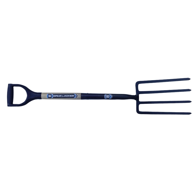 SnJ Garden Fork with Socket D Handle 4-Prong #1550 S&J