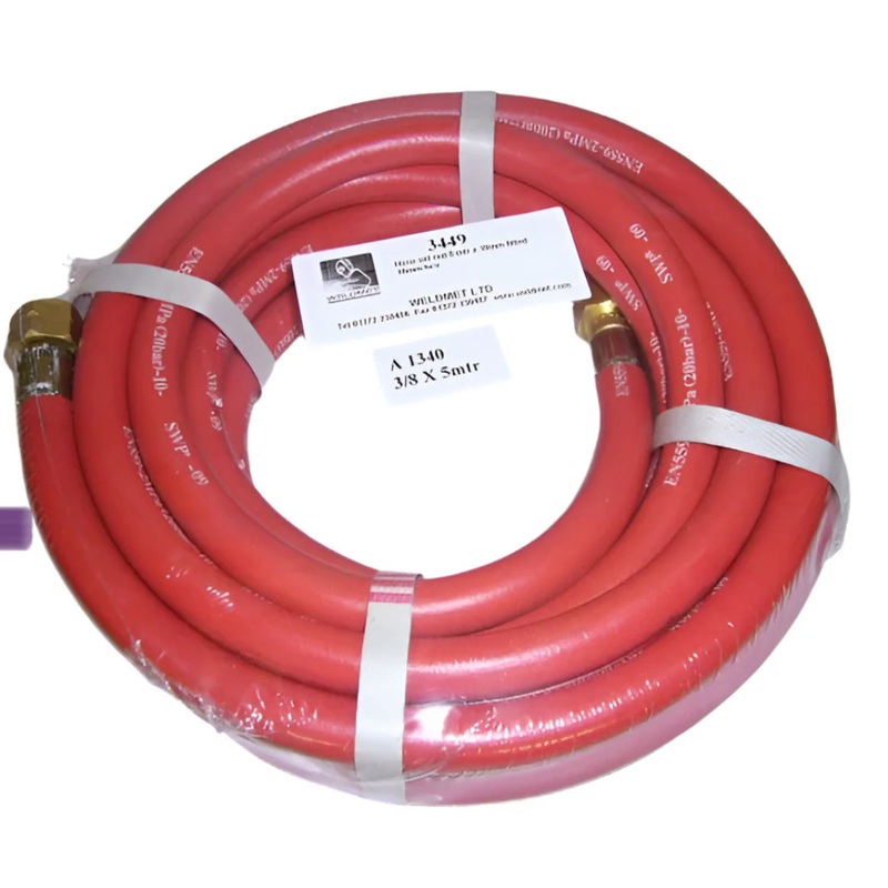 Hose Set Red Acetylene 20m x 8mm Dia Fitted 10mm Hcv [34561]
