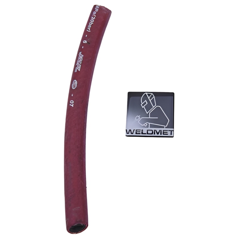 Hose Single Bore 10mm Dia Rubber Hose Red Acetylene [1429]