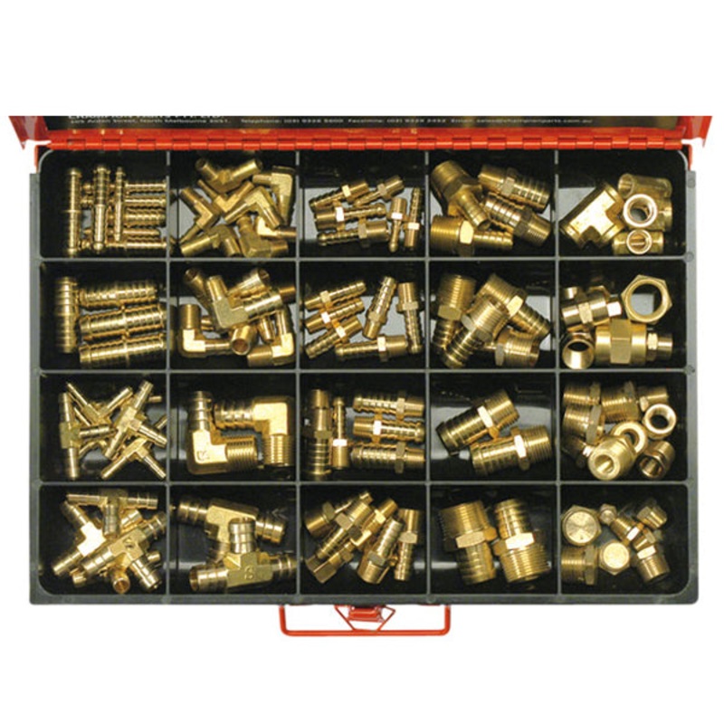 106Pc Master Brass Hose Fitting Assortment