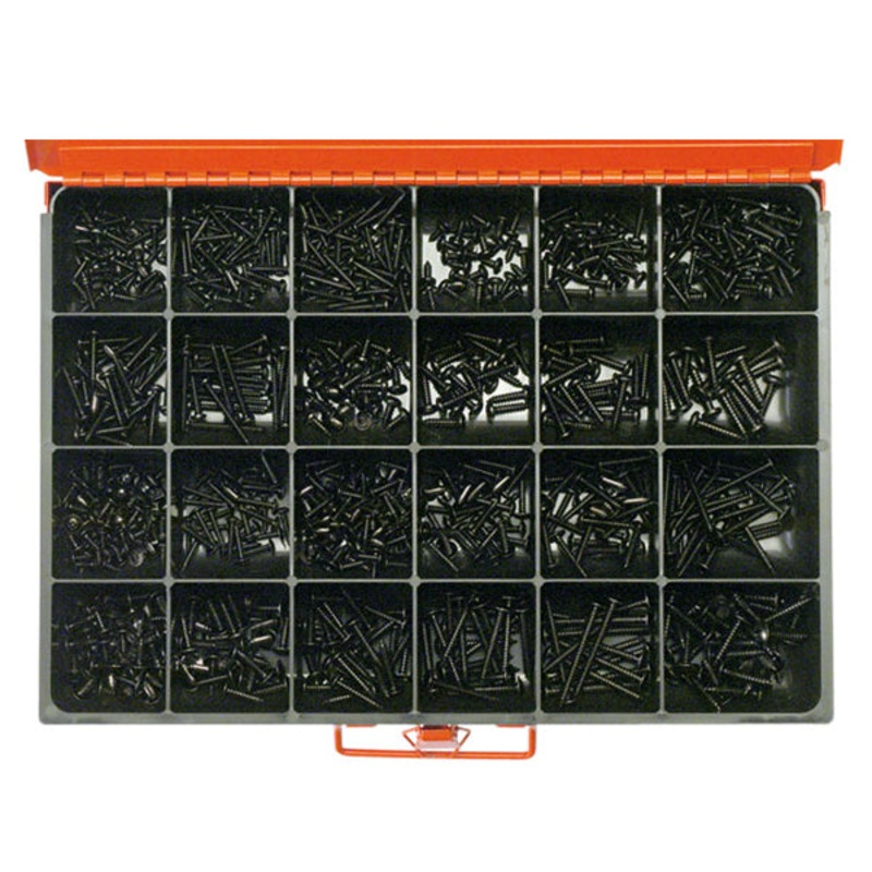 Champion Master Kit  830pc Self Tap Screw Asst(Black Zinc)
