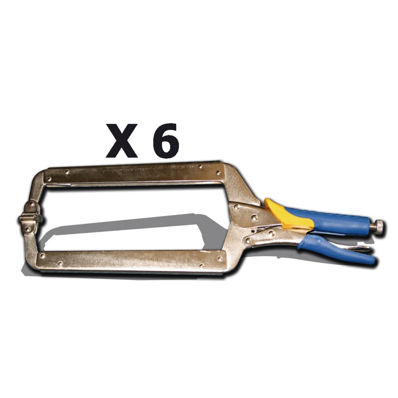 GYS 050112 Lock Grip Pliers x 6 Kit Long Reach [79551]