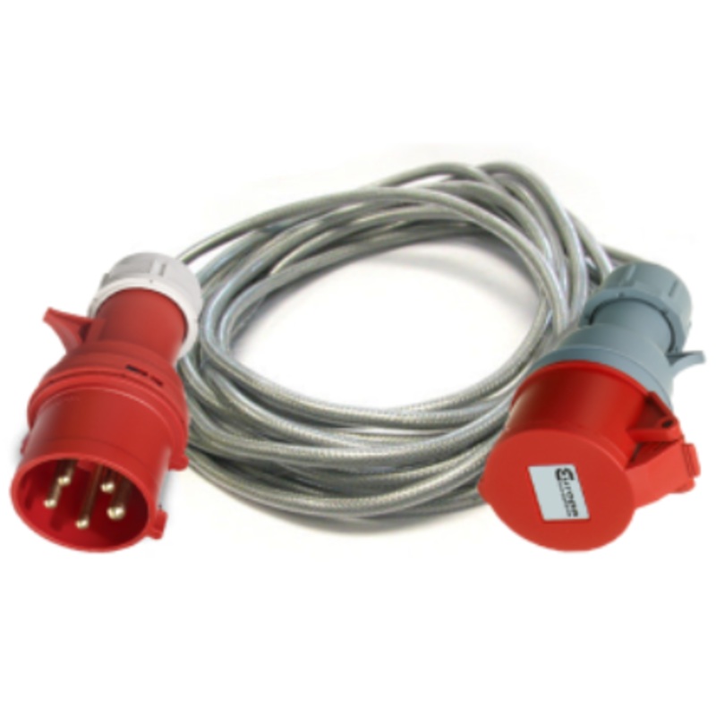 Extension Cable 415V 15 Mtr Armoured 5 Core 4mm 5 Pin Plug /Socket [6512]