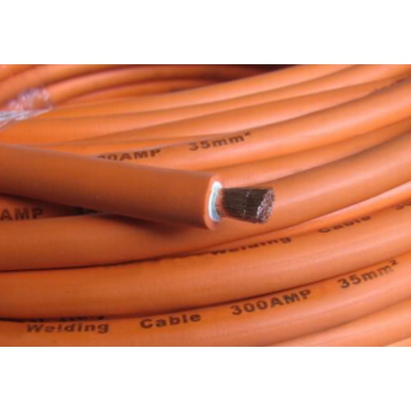 Metre Copper Welding Cable 25mm Sq. Orange Single Insulated (230A) [15011]