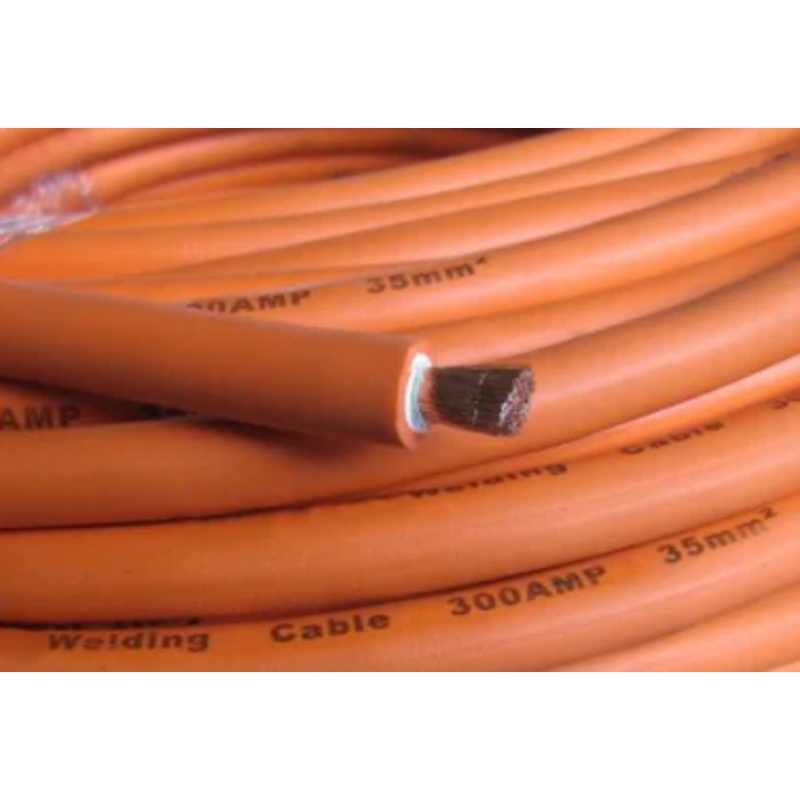 Metre Copper Welding Cable 50mm Sq. Orange Pvc Double Insulated (365 Amp) [1277]