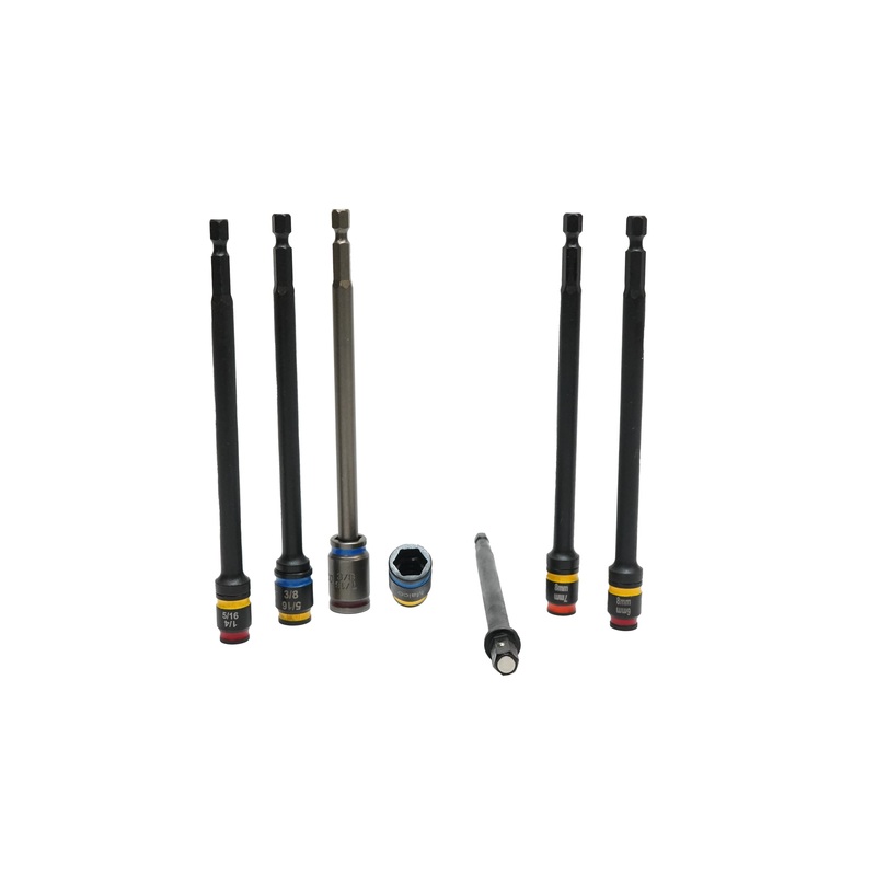 Malco MALCOMBO8 4 in. C-RHEX Cleanable, reversible Magnetic Hex Driver, 6 Piece Set