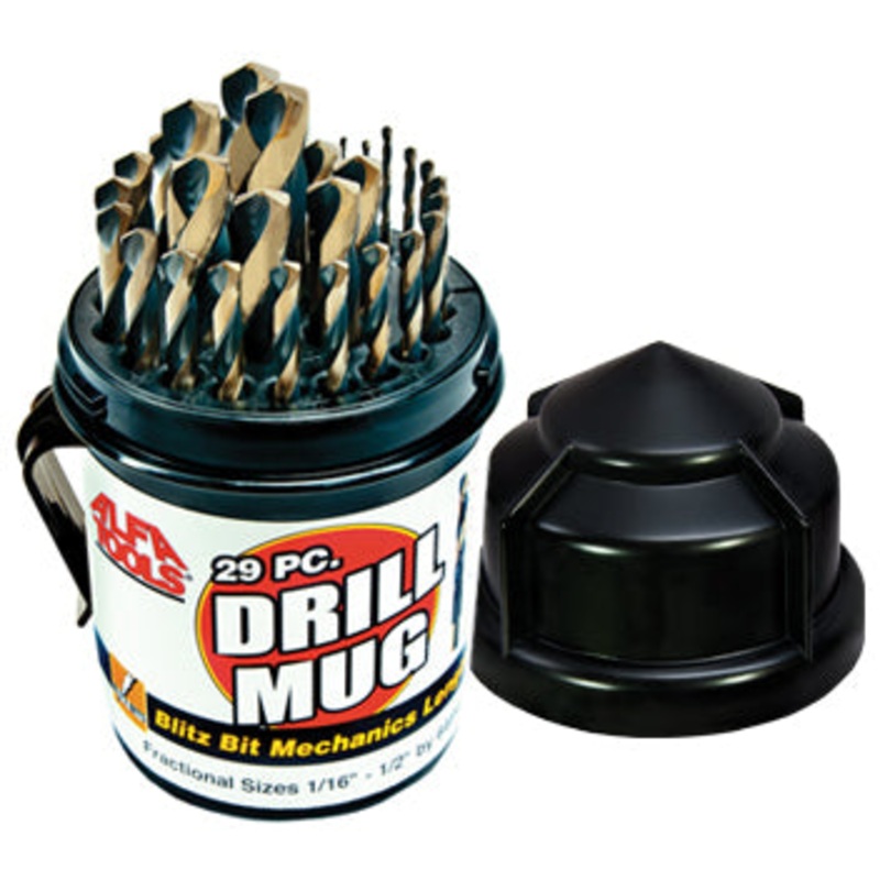 ALFA Tools BBML74290RDM 29PC REDUCED SHANK BLITZ-MECHANICAL LENGTH DRILL MUG 1/pack