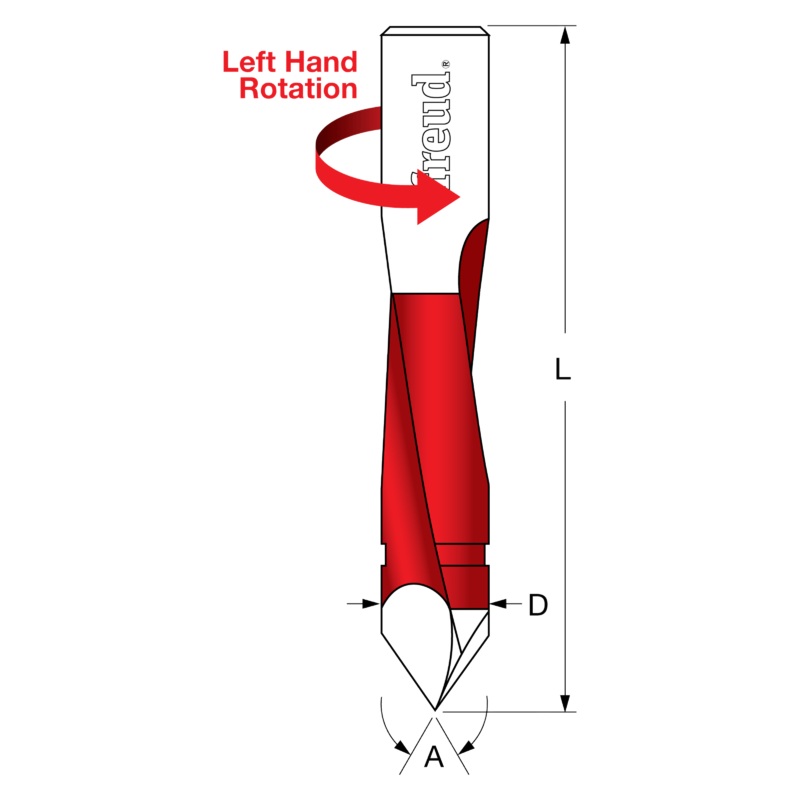 Freud TH70070L 7 mm (Dia.) Through Hole Bit