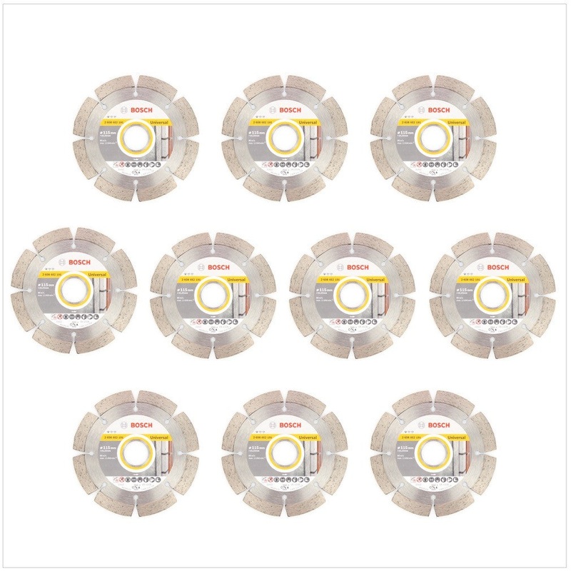 Juego de 10 discos de corte diamantados Bosch 115 x 22,23 mm estndar para universal (2608602191)