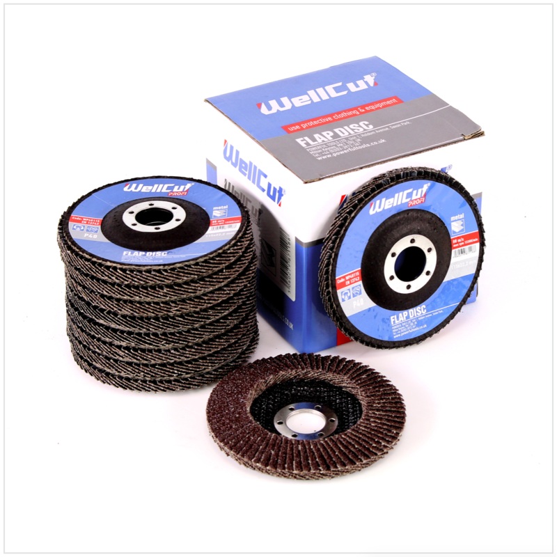 WellCut WP 40115 - 10 discos de lijado de grano 115 mm, 40 discos dentados, placas de fregona para lijar