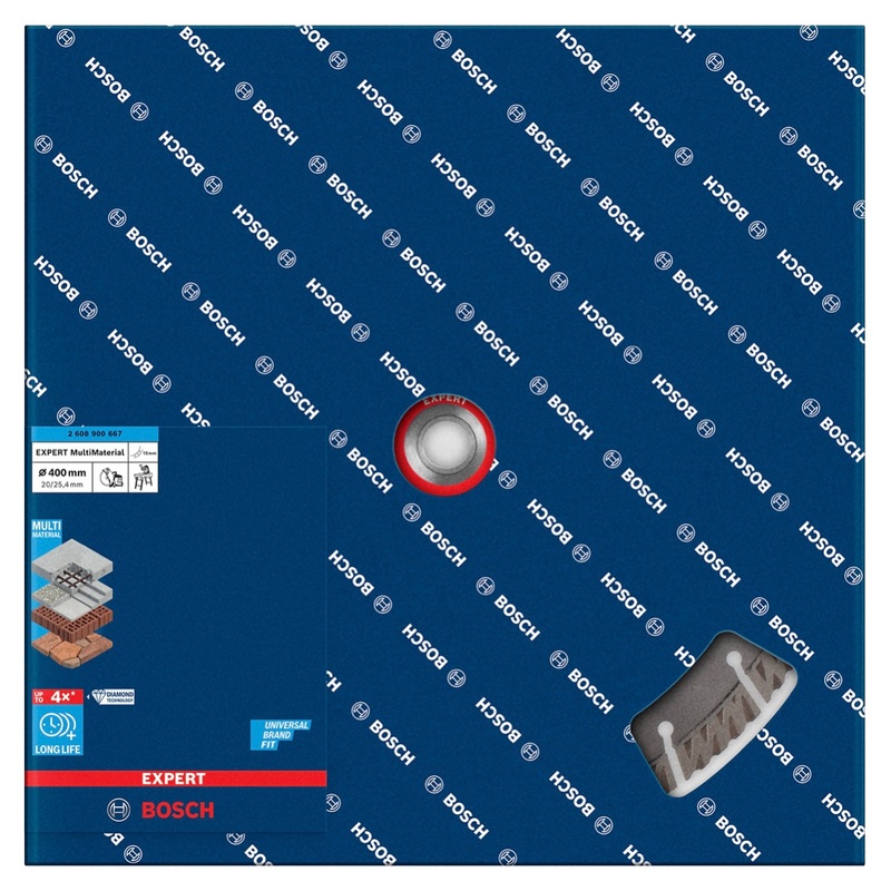 Disco de corte de diamante Bosch Expert MultiMaterial 400 x 3,3 x 25,40 mm (2608900667) Tecnologa Diamond para sierras de mesa/sierras de gasolina
