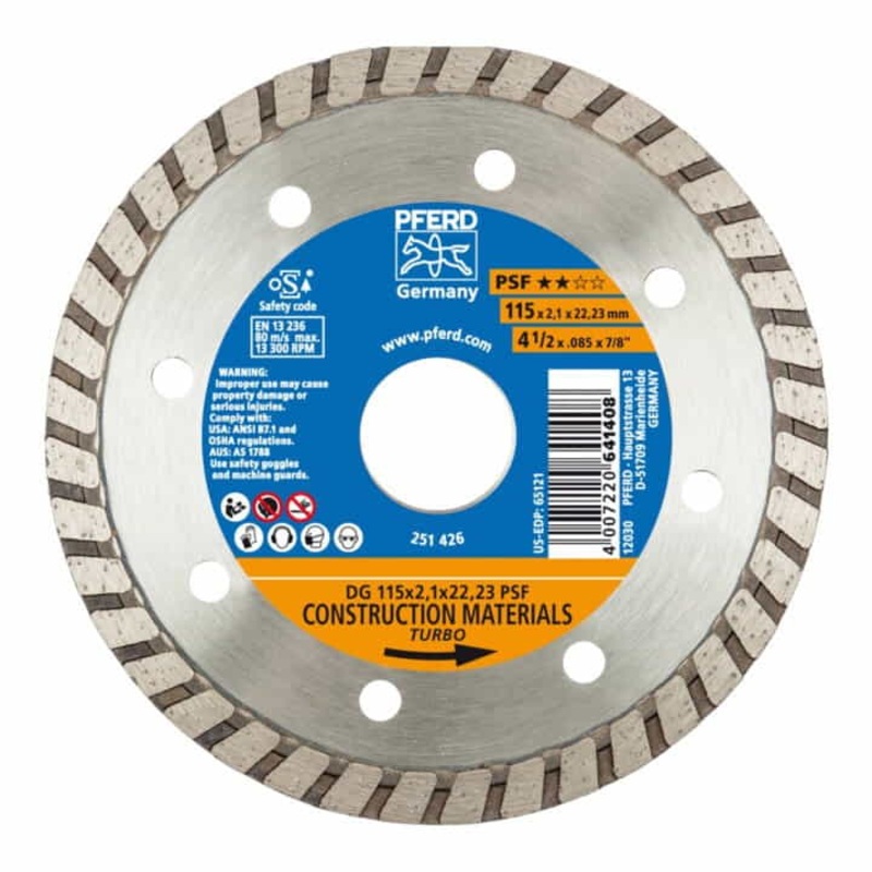 Disco de corte diamantado PFERD DG PSF  230 mm dimetro 22,23 mm (8000429388)