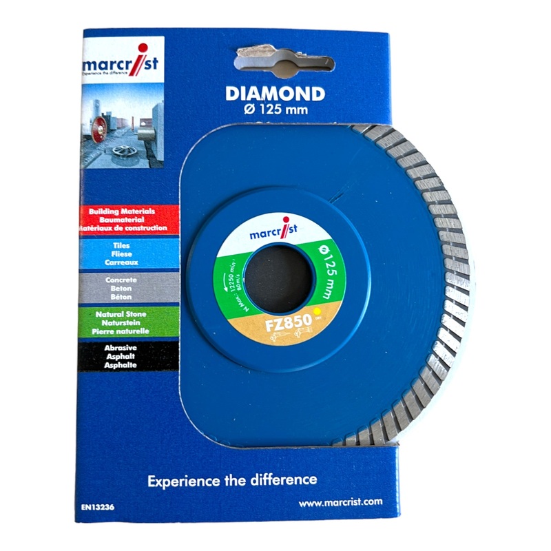 Marcrist FZ850 Disco de corte de diamante cermico para exteriores 125 x 22,2 mm (1843.0125.22)
