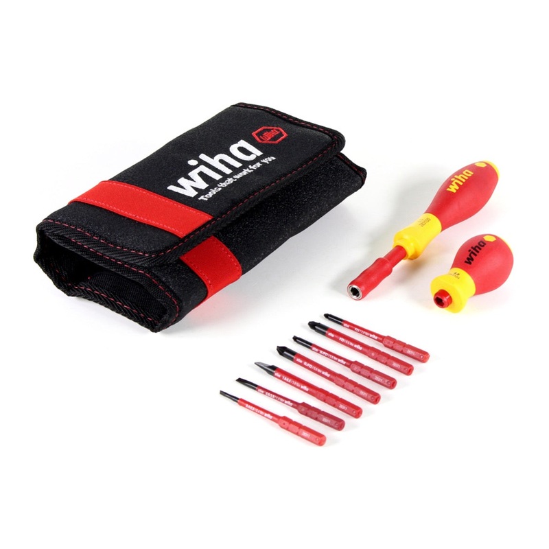 Juego bsico de destornilladores y puntas Wiha slimVario (2831 T902 41233) en bolsa VDE 1000 voltios