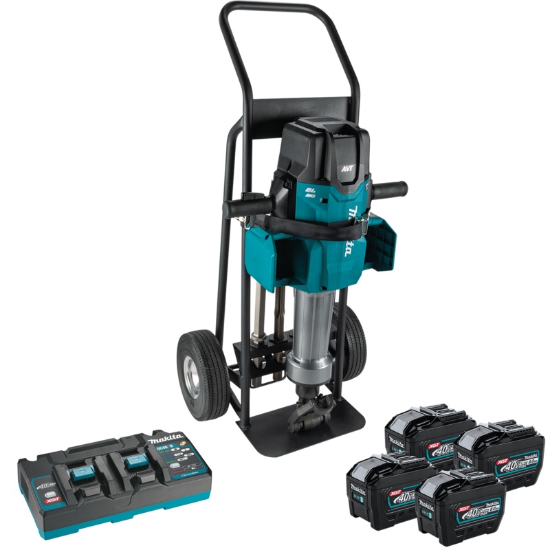 80V max (40V max X2) XGT Brushless 70 lb. 11/8" Hex AVT Breaker Hammer Kit, AWS Capable with 4 Batteries (8.0Ah)