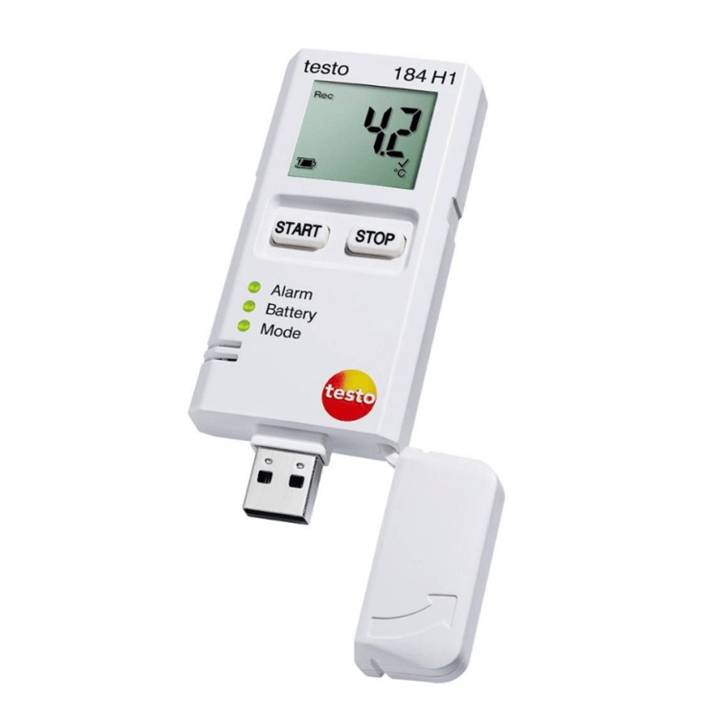 testo 184 H1 - Air humidity and temperature data logger for transport monitoring