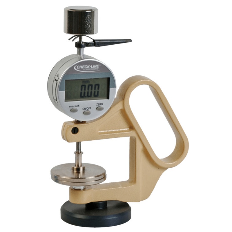 Digital Thickness Gauge for Textiles and Non-woven textiles, 10 mm / 0.4" Range