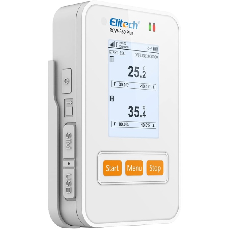 Elitech 4G Temperature and Humidity Data Logger Internal Sensor Temperature Recorder Data Logger APP Cloud Data Storage