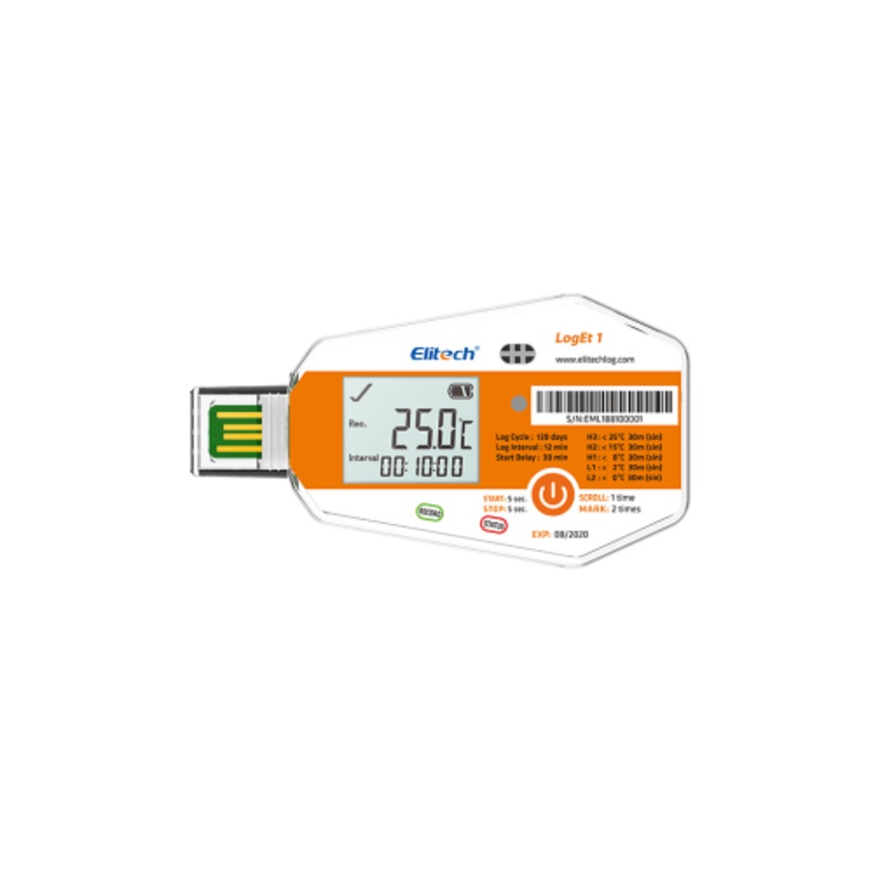 LogEt 1 Single Use PDF Temperature Data Logger