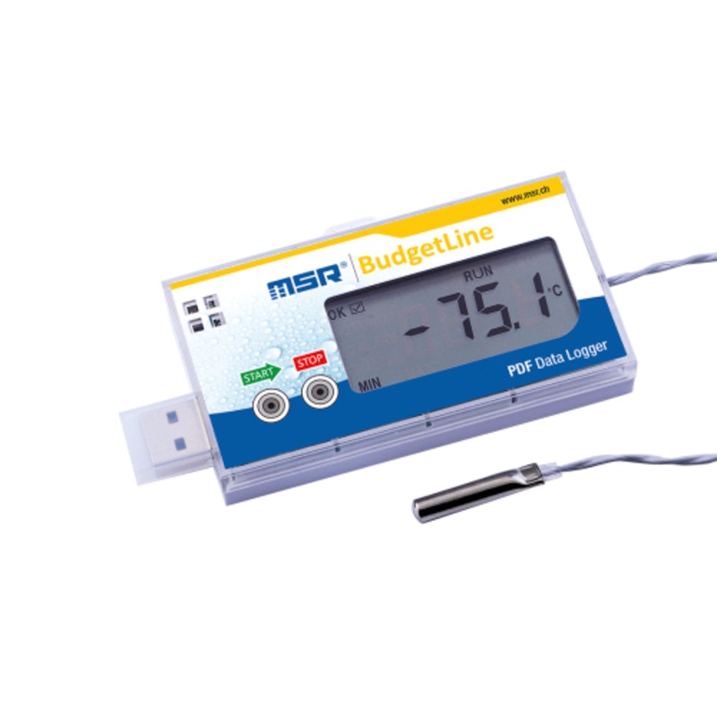 MSR86 Reusable Temperature Data Logger with Display and External Probe - IC-MSR86