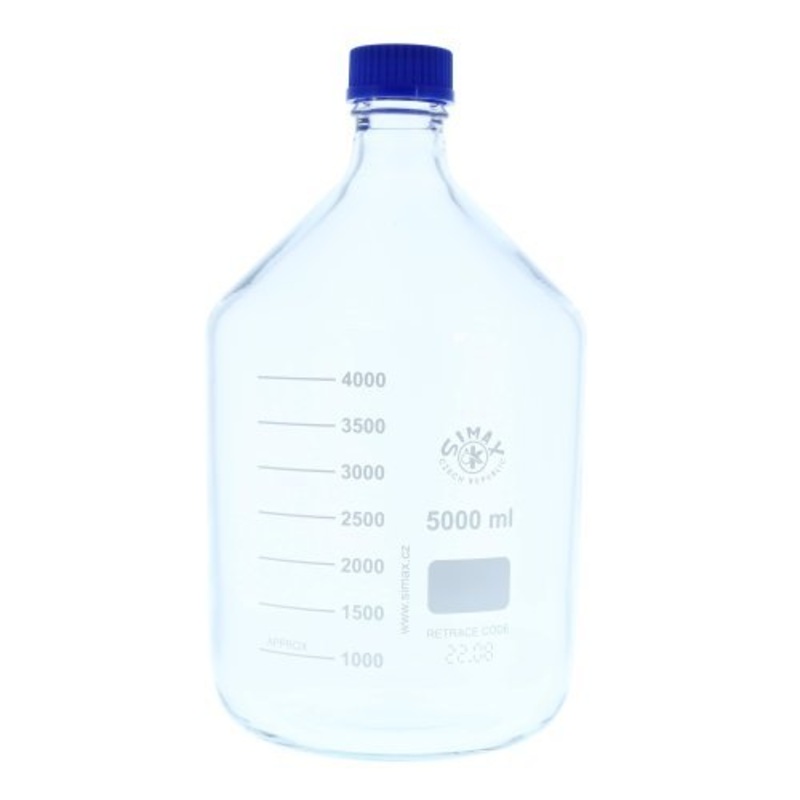 Reagent Bottle 5L with Cap and Pouring Ring - IC-60135