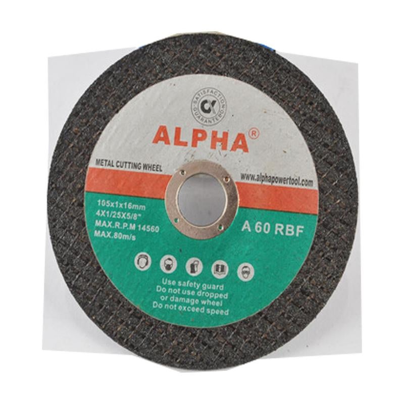 ALPHA CUTTING WHEEL 105X1X16MM 4INCH