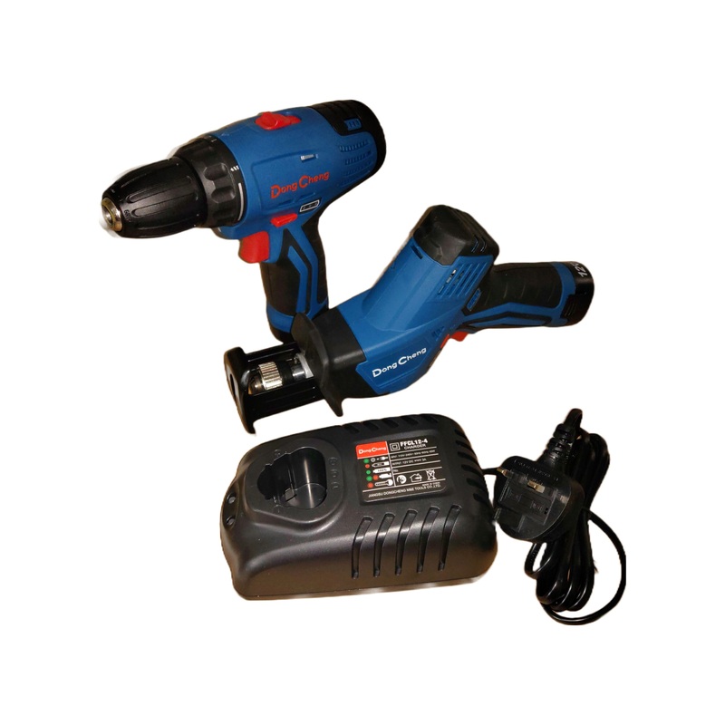 Dong Cheng DCKIT02 Cordless Combo Kit 12V Driver Drill + Reciprocating Sabre Saw (No Warranty) | D-DCKIT02-E