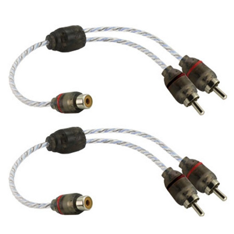 Dna Pro Spec Rca Y-Lead 1x Female Rca To 2x Male Rca Blue(Pair)