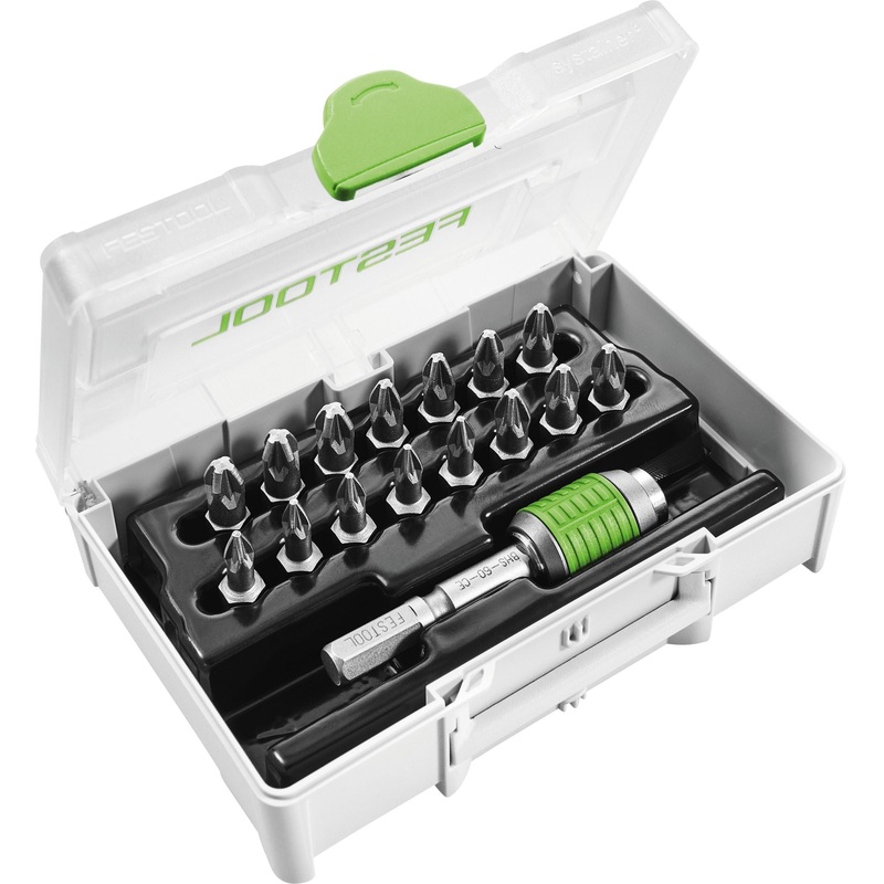 Festool SYS3 XXS CE-PZ BHS Surtido de 60 puntas (205824) para taladros de batera y taladros de percusin Festool con soporte FastFix y portaherramientas WH-CE CENTROTEC