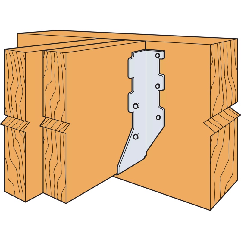Simpson LUS28-2SS LUS Stainless-Steel Face-Mount Joist Hanger for Double 2x8