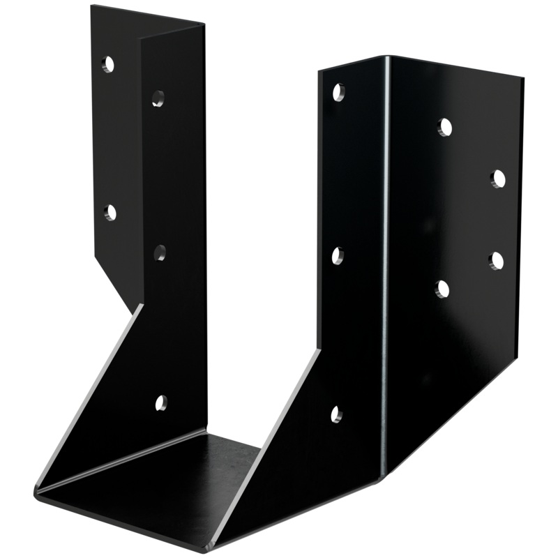 Simpson OHU48-SDS3 OHU Black Powder-Coated Ornamental Joist Hanger for 4x8 w/ Strong-Drive SDS Screws
