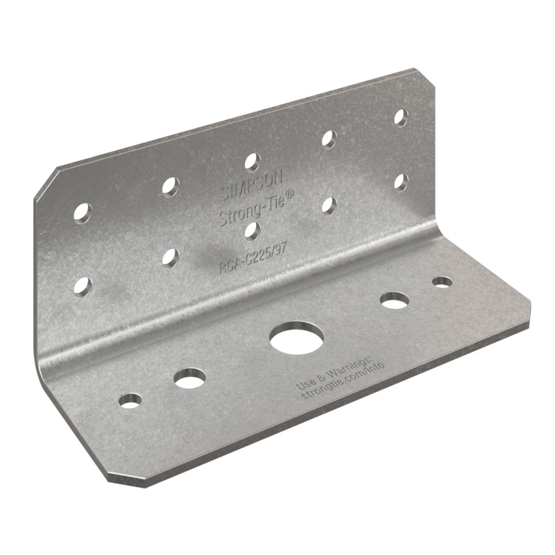 Simpson RCA-C225/97-R55 RCA-C 2 in. x 2 in. x 5 in. 12-Gauge Rigid Connector Angle for Concrete (55-Qty)