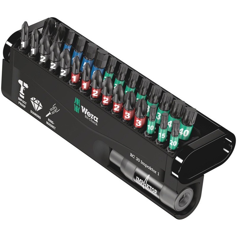 Surtido de puntas WERA Bit-Check 30 Impaktor 1 30 piezas (4000829047)