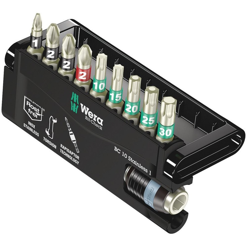 WERA Surtido de puntas de acero inoxidable BC 10 Inoxidable 1 10 piezas (4000828393)