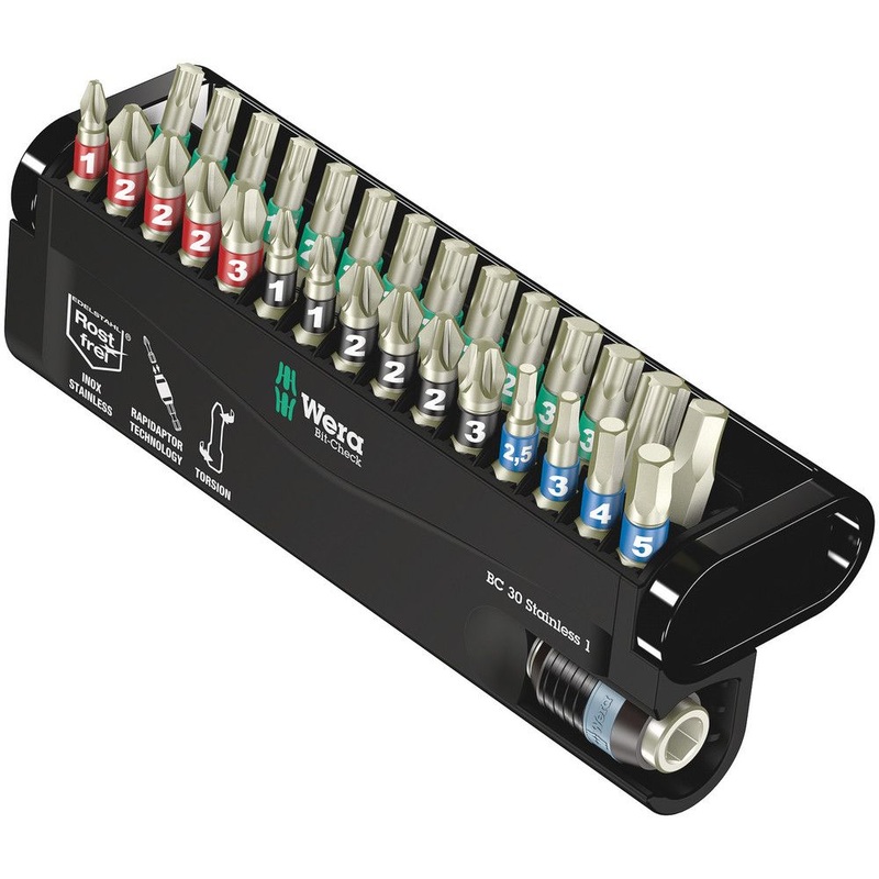 WERA Surtido de puntas de acero inoxidable BC 30 Inoxidable 1 30 piezas (4000828396)