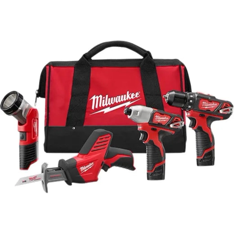 M12 Cordless Lithium-Ion 4 Tool Combo Kit
