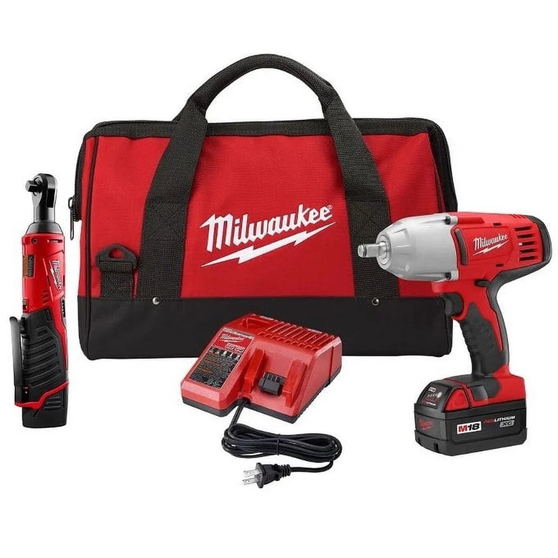 M18 High Torque Impact Wrench w/ M12 Ratchet Kit