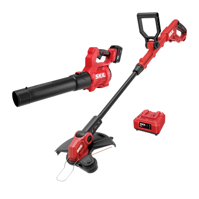 Skil 20V 12 In. String Trimmer and 420 CFM Leaf Blower Combo Kit