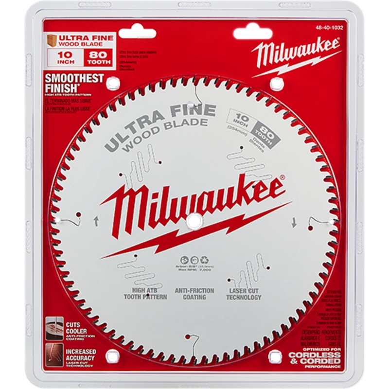 10 in. 80T Ultra Fine Finish Circular Saw Blade