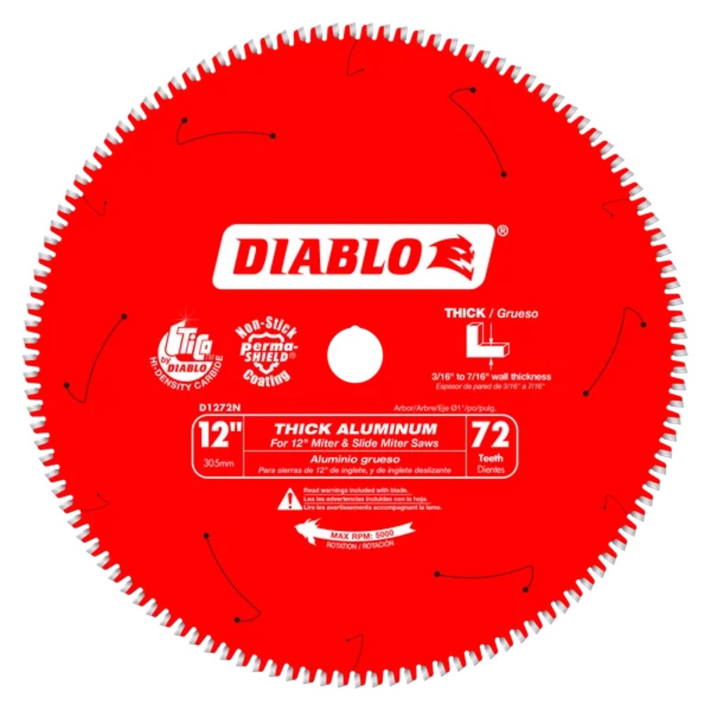 12" x 72-Teeth Saw Blade for Thick Aluminum