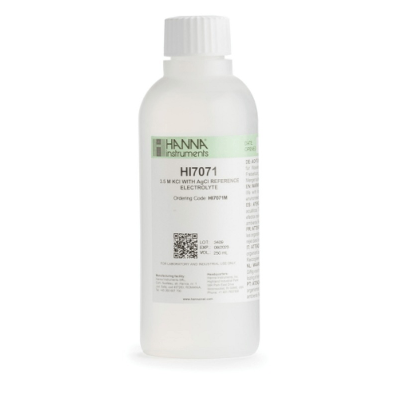 HI7071M Electrolyte Fill Solution, 3.5M KCl + AgCl (230 mL)