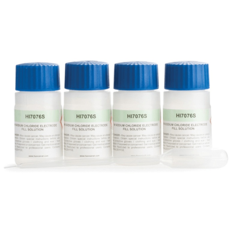 HI7076 Electrolyte Fill Solution, 1M NaCl (30 mL x 4)