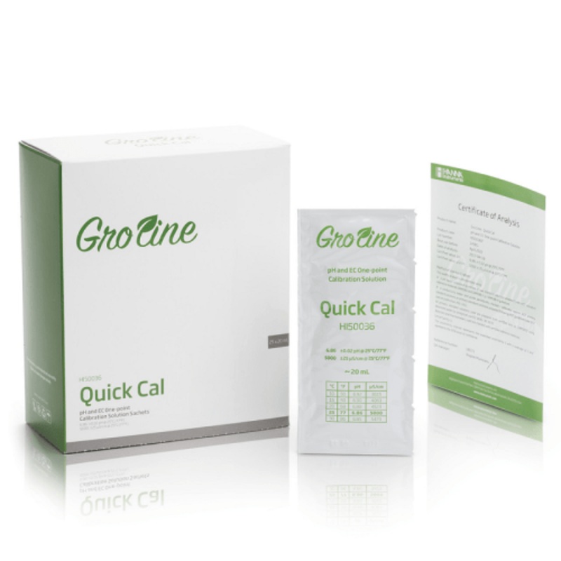 Quick Calibration Solution for GroLine pH and EC Meters (25 x 20 mL sachets)