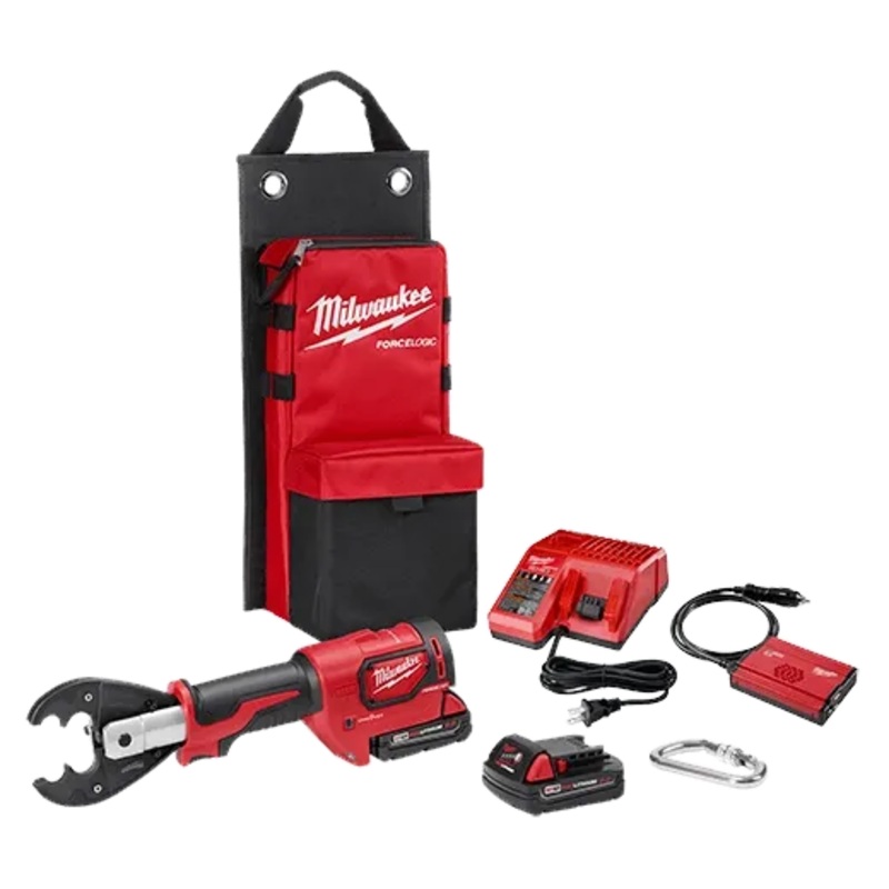 M18 FORCE LOGIC 6T Utility Crimper Kit with D3 Grooves and Fixed O Die