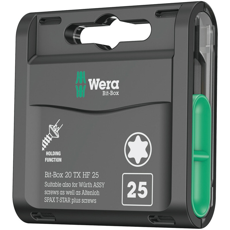 WERA bit paquete grande caja de bits 20 TX HF T 20 longitud 25 mm (4000822458)