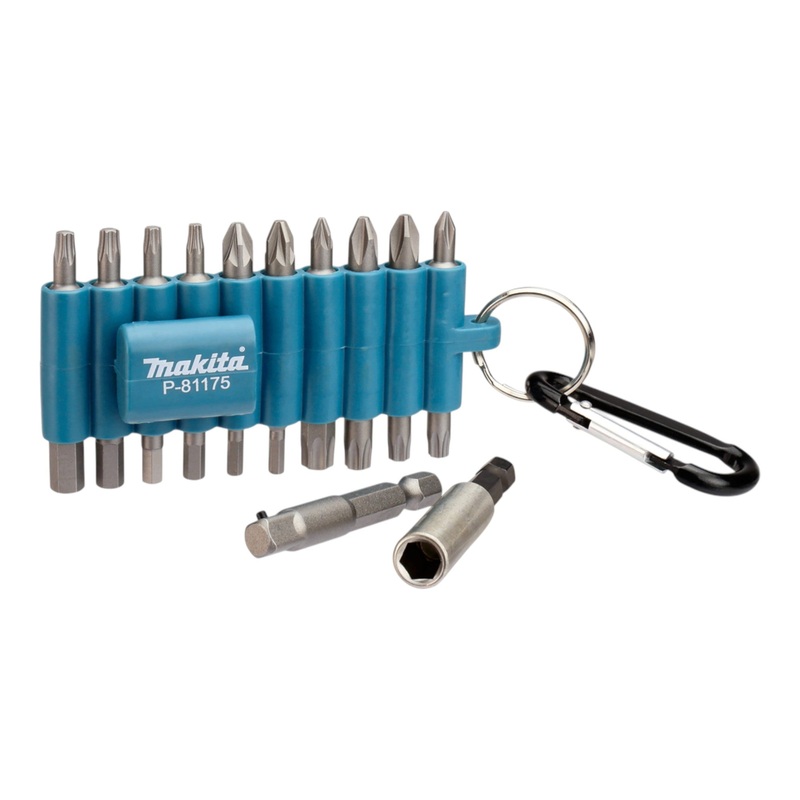 Juego de puntas Makita 22 piezas 25 mm con mosquetn ( P-81175 ) Phillips / Pozidriv / Torx / hexagonales