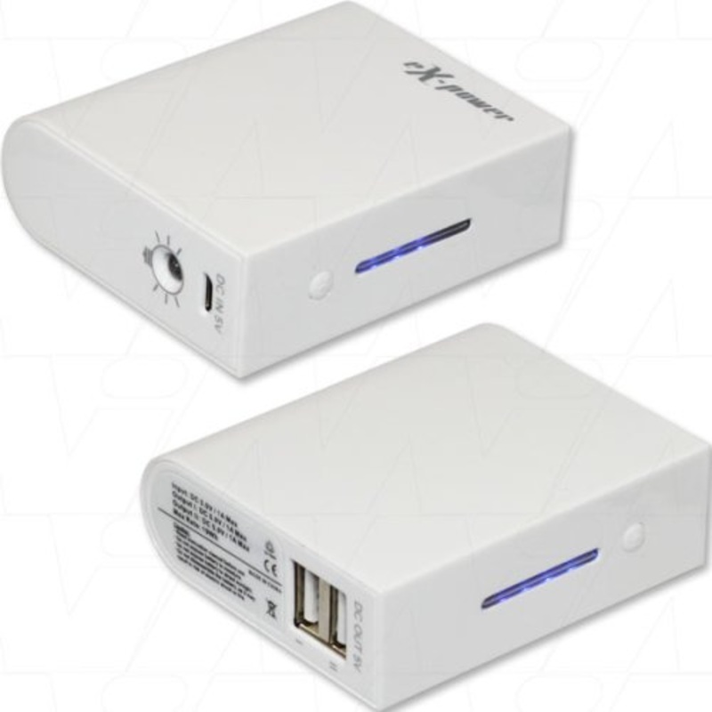 19 watt hour 5200mAh dual usb output powerbank battery with built in LED Flashlight suitable for mos - UEB-8